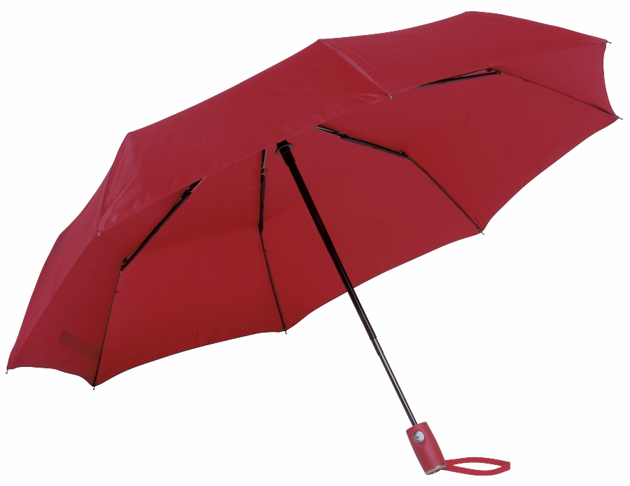 Automatyczny, wiatroodporny, składany parasol ORIANA, ciemnoczerwony 56-0101223