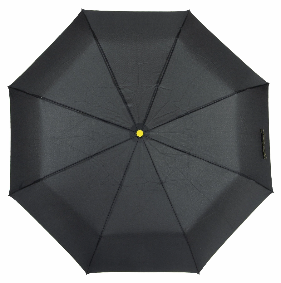Automatyczny, wiatroodporny, kieszonkowy parasol STREETLIFE, czarny, żółty 56-0101253 czarny