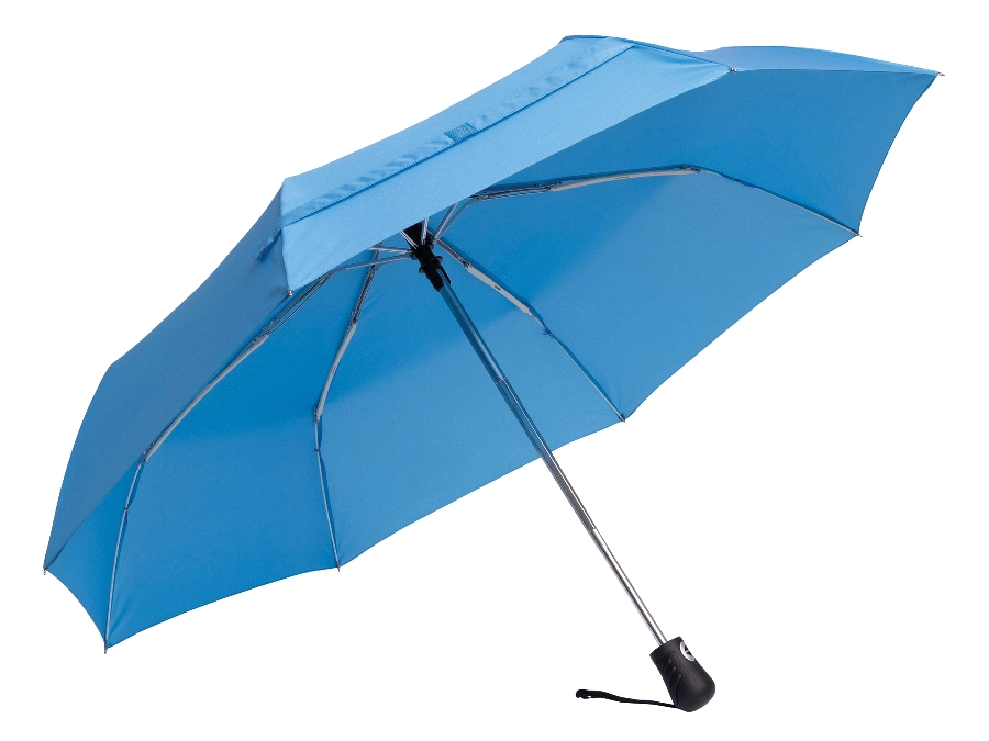 Automatyczny, wiatroodporny, kieszonkowy parasol BORA, błękitny 56-0101281