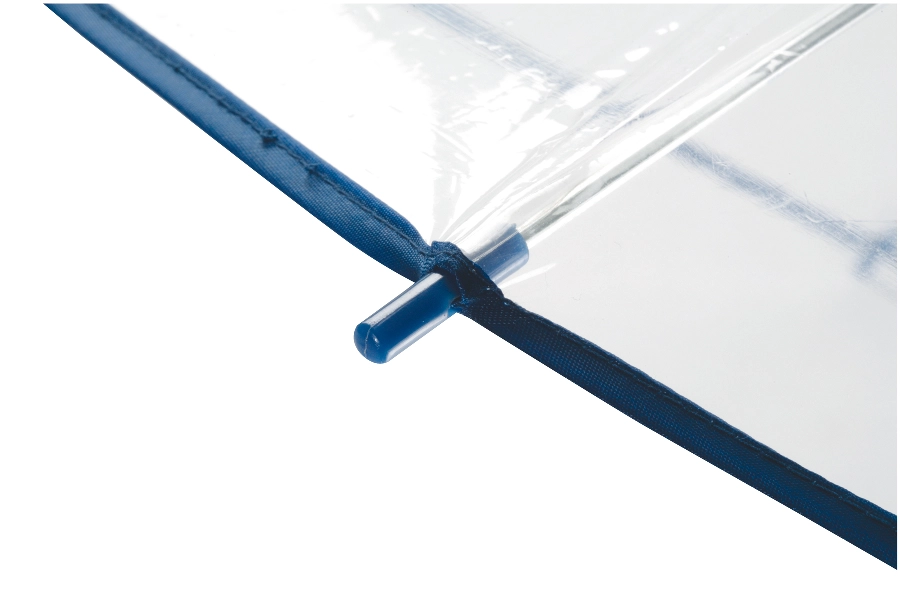 Parasol automatyczny PANORAMIC, transparentny, niebieski 56-0102080 transparentny