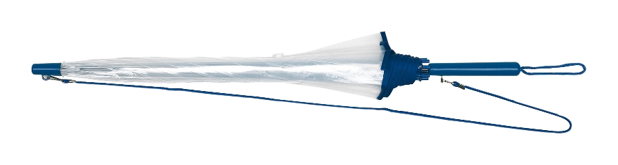 Parasol automatyczny PANORAMIC, transparentny, niebieski 56-0102080 transparentny