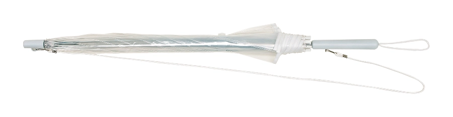 Automatyczny parasol PANORAMIC, transparentny, biały 56-0102082 biały