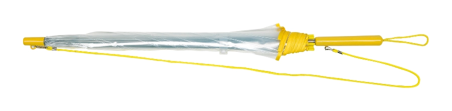 Parasol automatyczny PANORAMIC, transparentny, żółty 56-0102083 transparentny