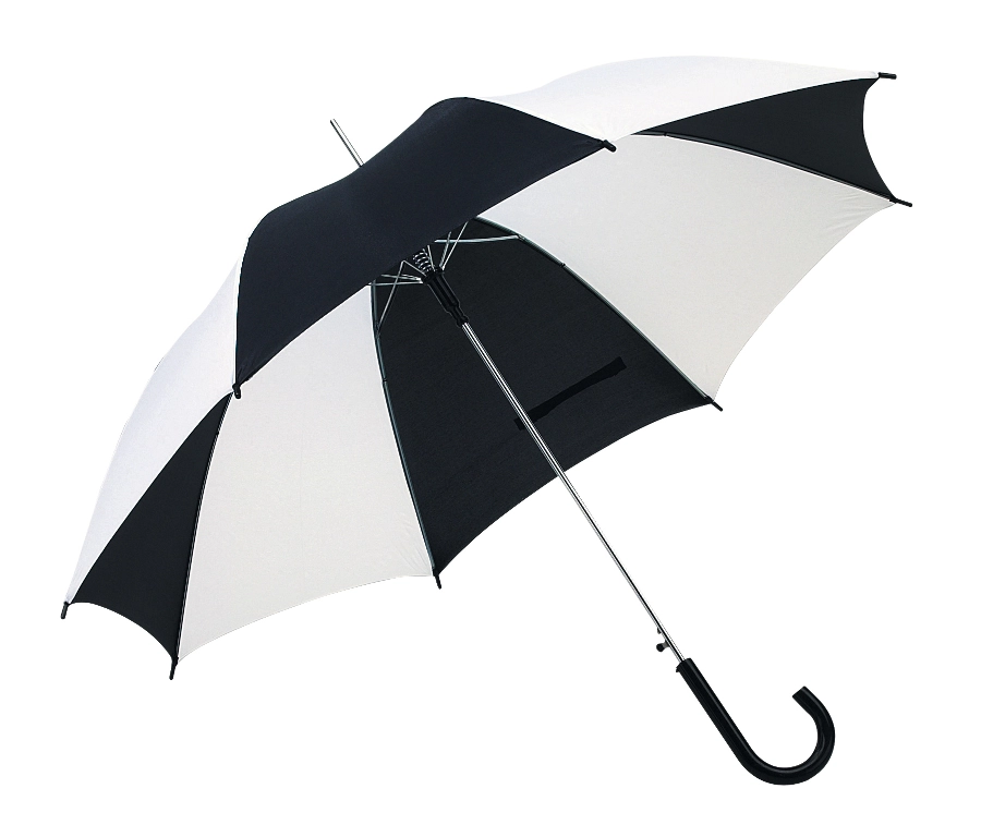 Automatyczny parasol DISCO, biały, czarny 56-0103014 czarny