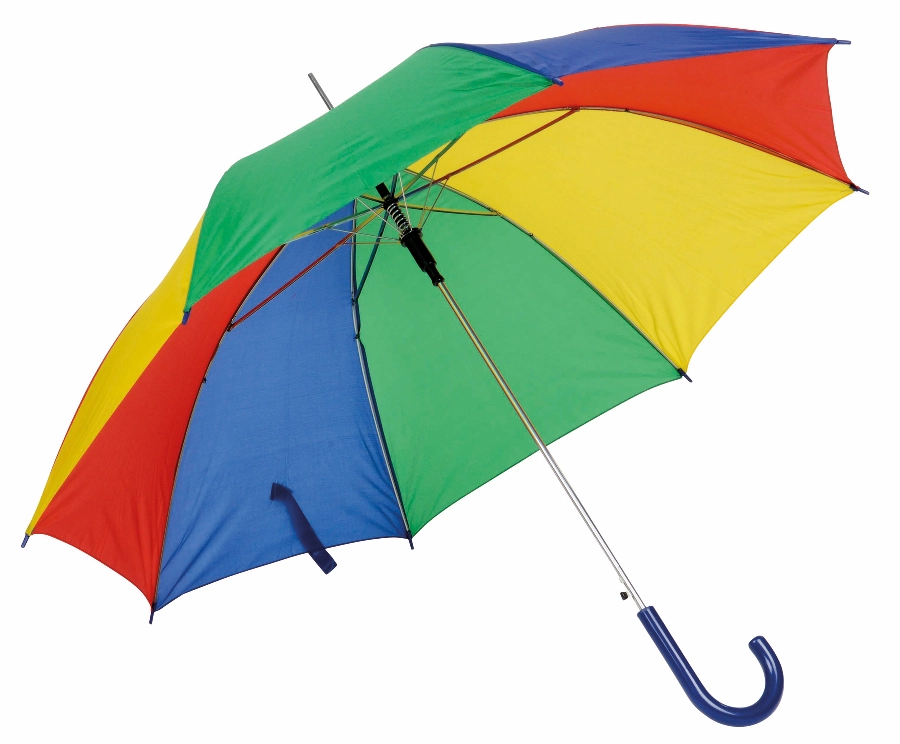 Automatyczny parasol DISCO, czerwony, niebieski, zielony, żółty 56-0103015 wielokolorowy