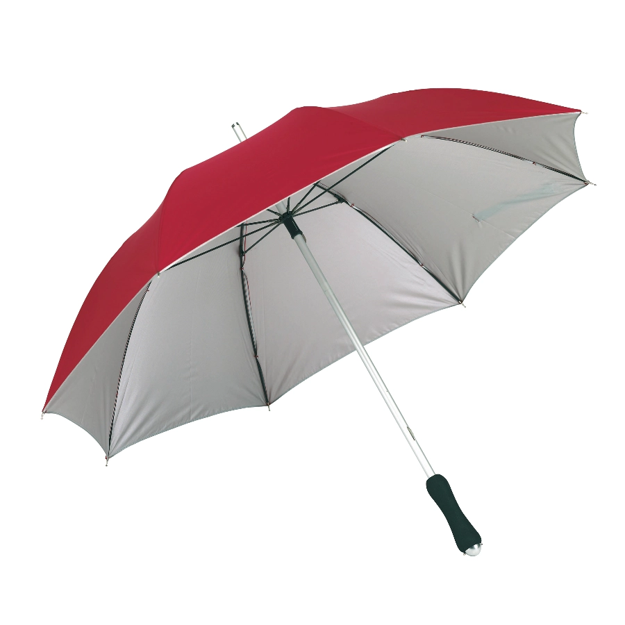 Lekki parasol JOKER, czerwony, srebrny 56-0103184 czerwony