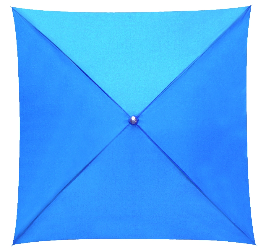 Parasol o kwadratowej czaszy QUATRO, błękitny 56-0103270 niebieski