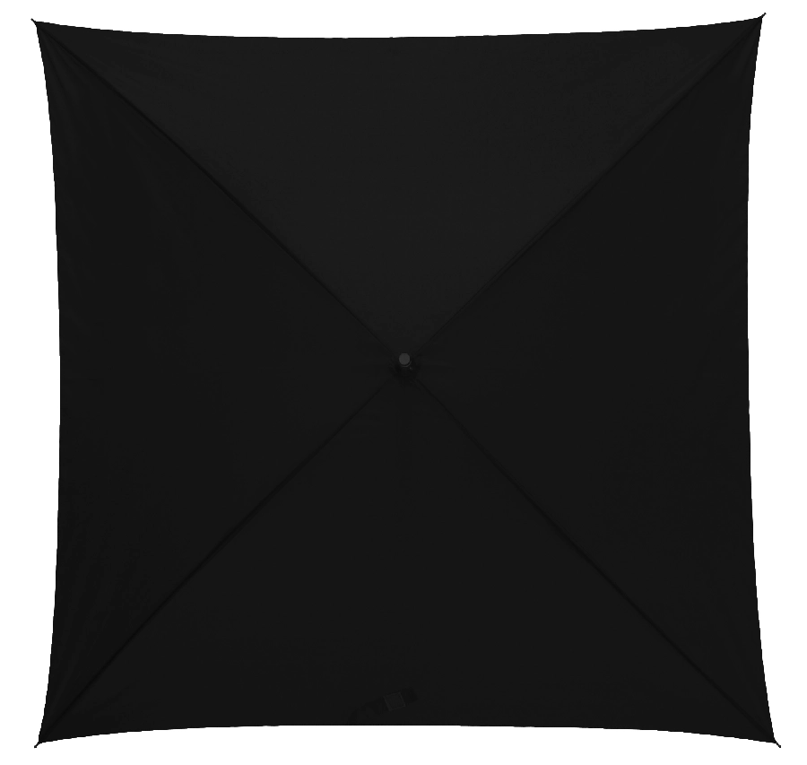 Parasol o kwadratowej czaszy QUATRO, czarny 56-0103271 czarny