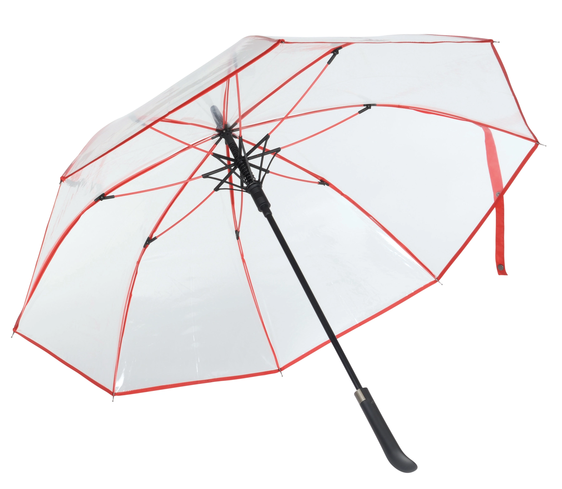 Automatyczny parasol VIP, czerwony, transparentny 56-0103403