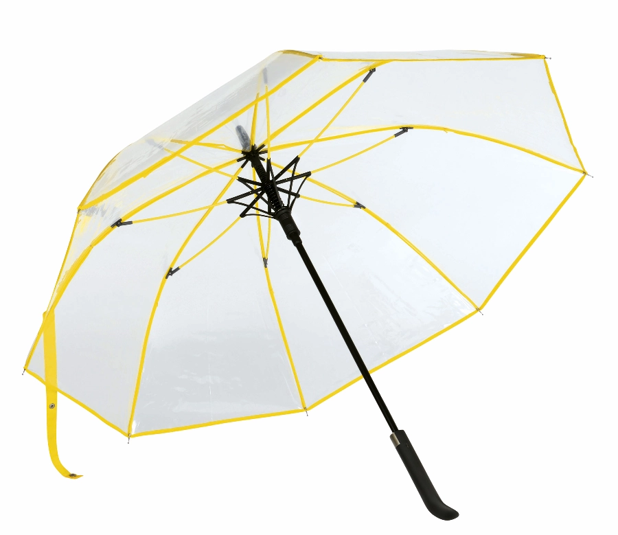Automatyczny parasol VIP, transparentny, żółty 56-0103404