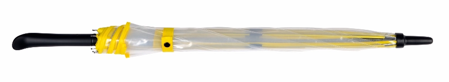 Automatyczny parasol VIP, transparentny, żółty 56-0103404