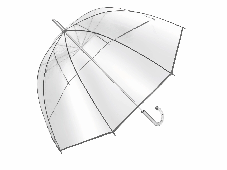 Parasol BELLEVUE, srebrny, transparentny 56-0104034 transparentny