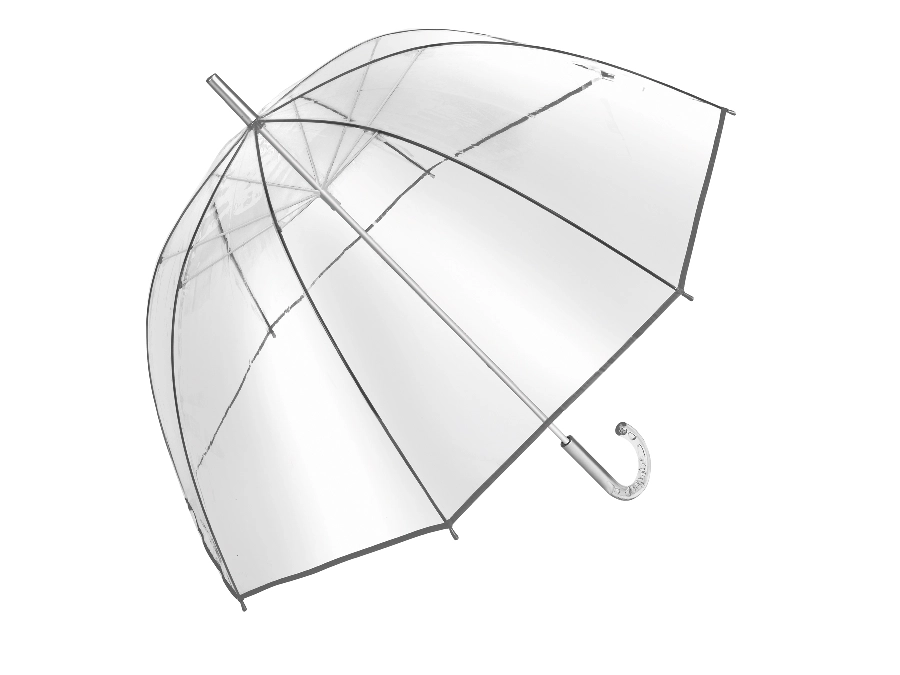 Parasol BELLEVUE, srebrny, transparentny 56-0104034 transparentny