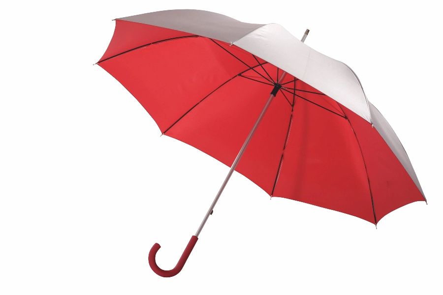 Lekki parasol SOLARIS, czerwony, srebrny 56-0104112 srebrny
