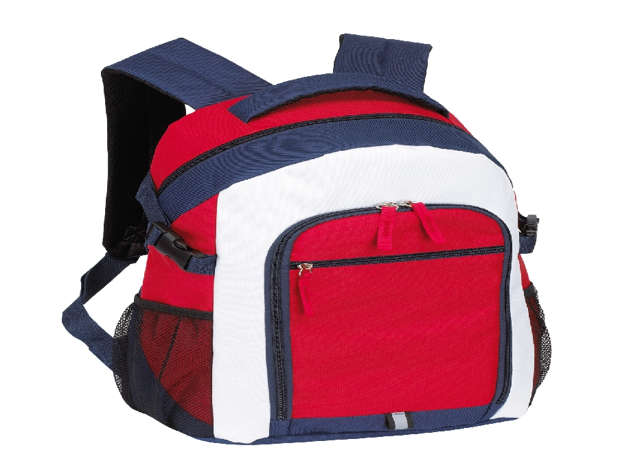 Plecak MARINA, biały, czerwony, niebieski 56-0219546 czerwony