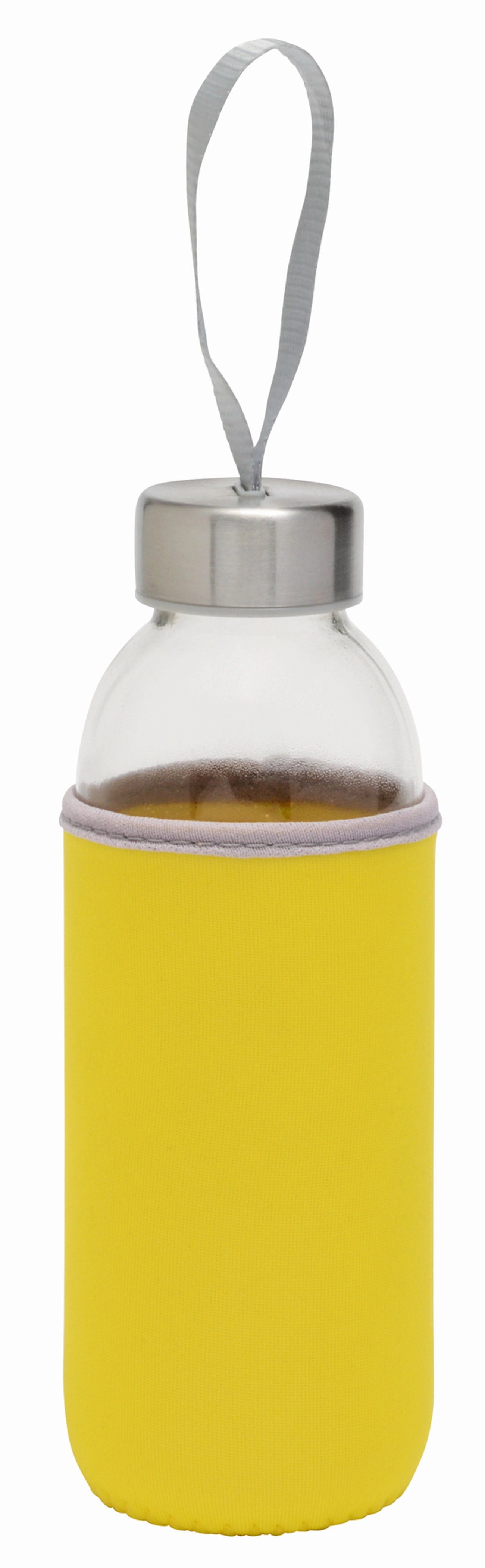 Szklana butelka TAKE WELL, transparentny, żółty 56-0304234 transparentny