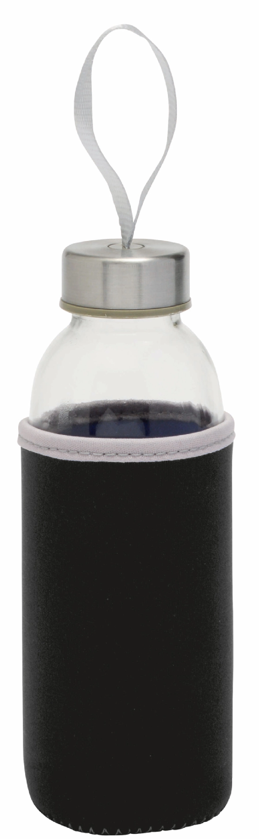 Szklana butelka TAKE WELL, czarny, transparentny 56-0304249