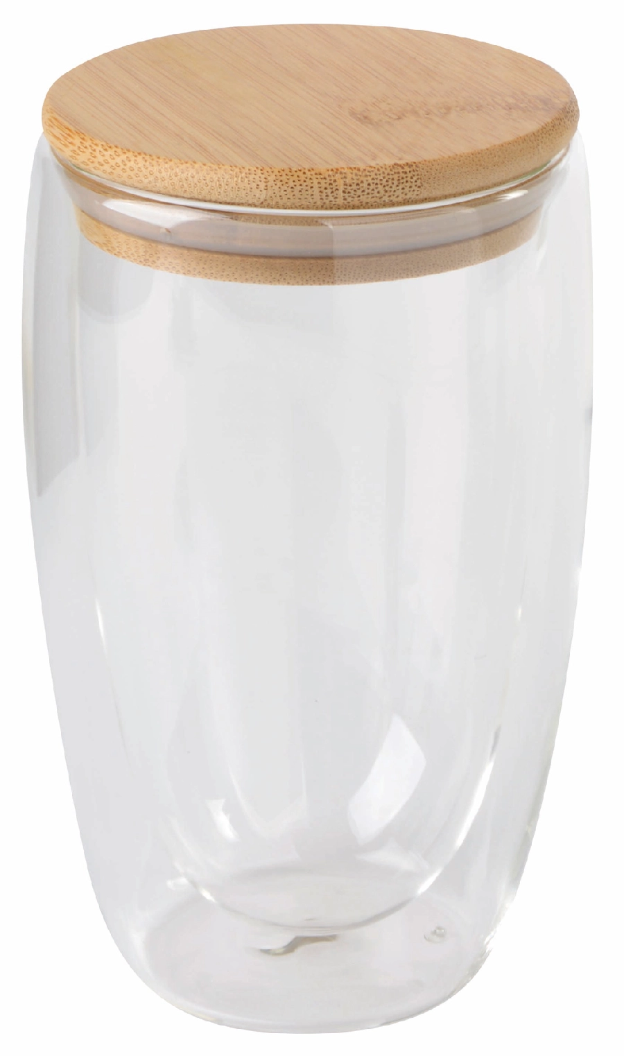 Dwuścienna szklanka BAMBOO ART L, o pojemności ok. 450 ml., brązowy, transparentny 56-0304452
