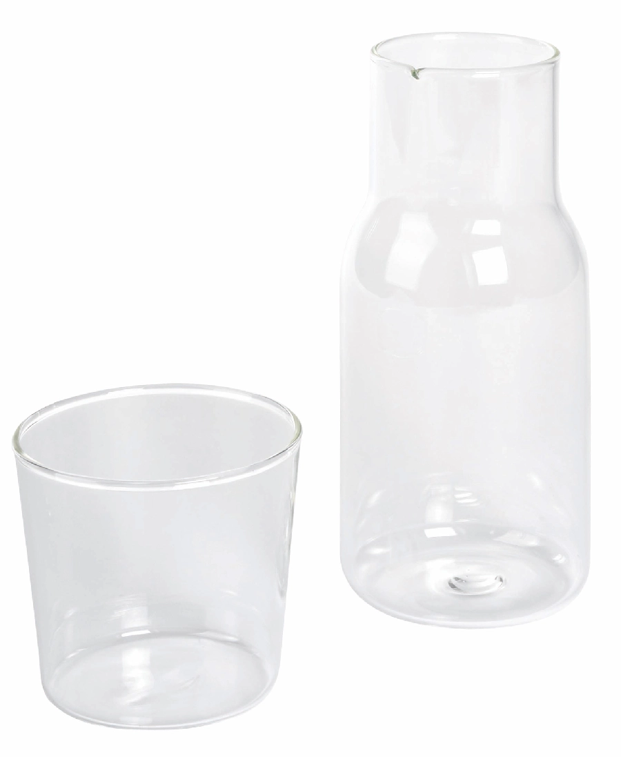 Szklana karafka ze szklanką CALMY, transparentny 56-0306038
