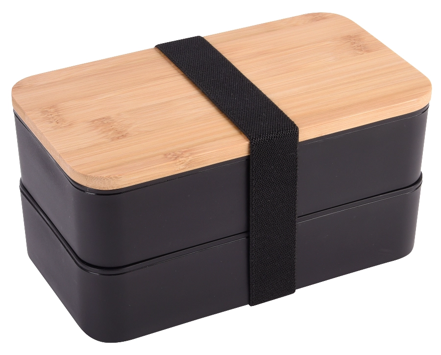 Lunch box DOUBLE LEVEL, czarny 56-0306055
