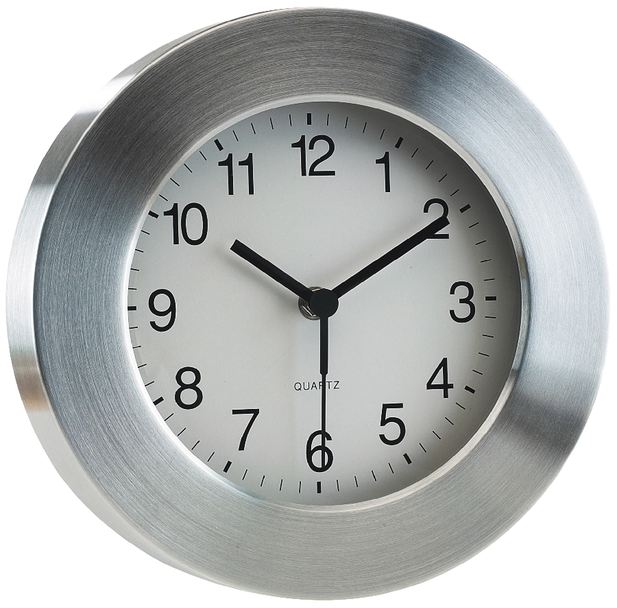 Aluminiowy zegar VENUS, srebrny 56-0401217 srebrny
