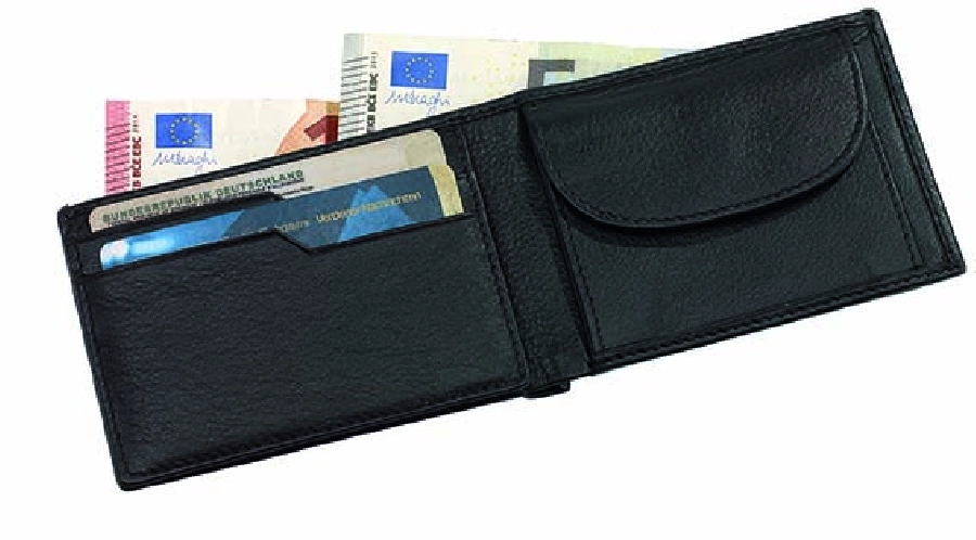 Skórzany portfel HOLIDAY, czarny 56-0404470 czarny