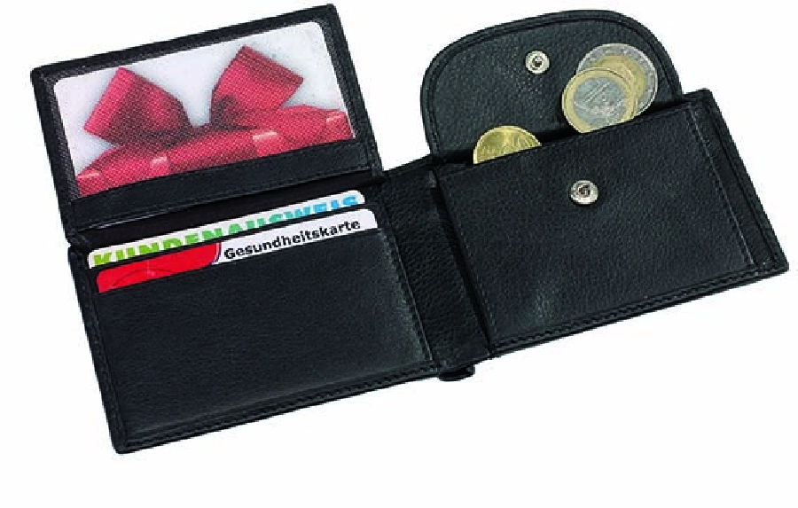 Skórzany portfel HOLIDAY, czarny 56-0404470 czarny
