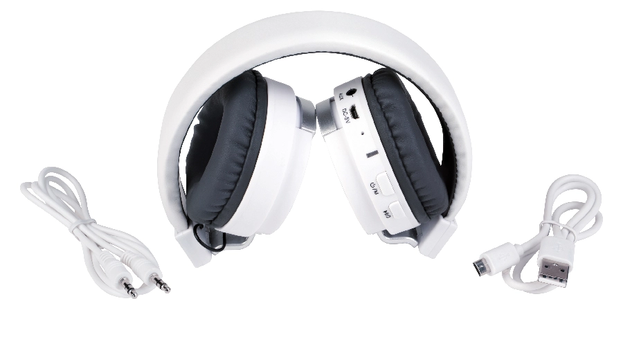Słuchawki bezprzewodowe FREE MUSIC, biały 56-0406216 biały