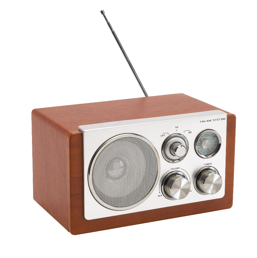 Radio AM/FM CLASSIC, brązowy, srebrny 56-0406227 brązowy