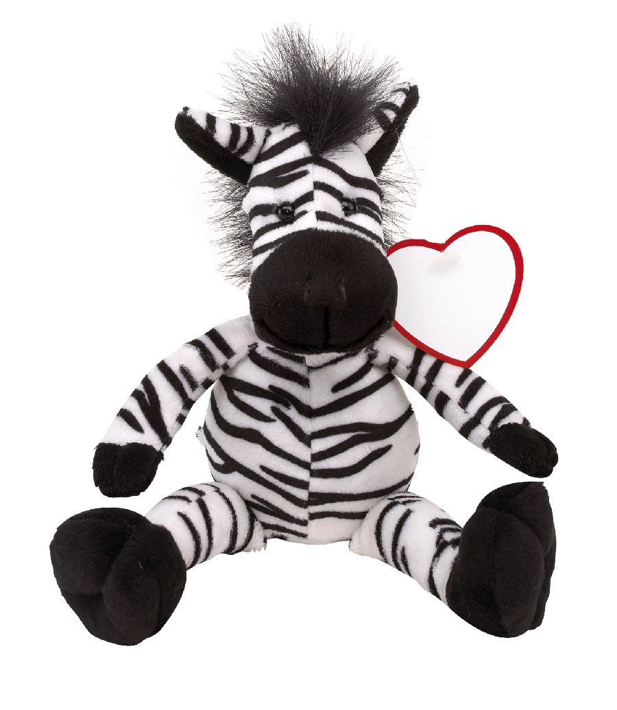 Pluszowa zebra LORENZO, biały, czarny 56-0502077 czarny