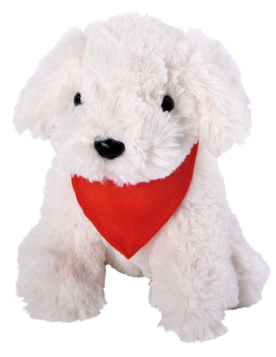 Pluszowy pies BENNI, , biały, czerwony 56-0502217