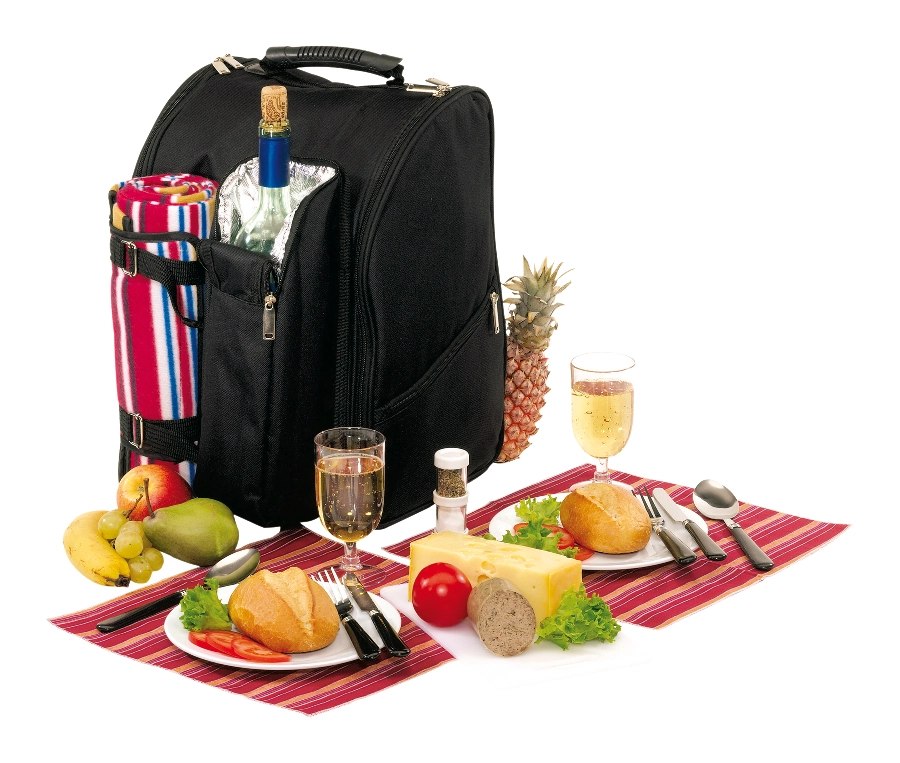 Plecak piknikowy DIABOLO, czarny, czerwony 56-0604026 czarny