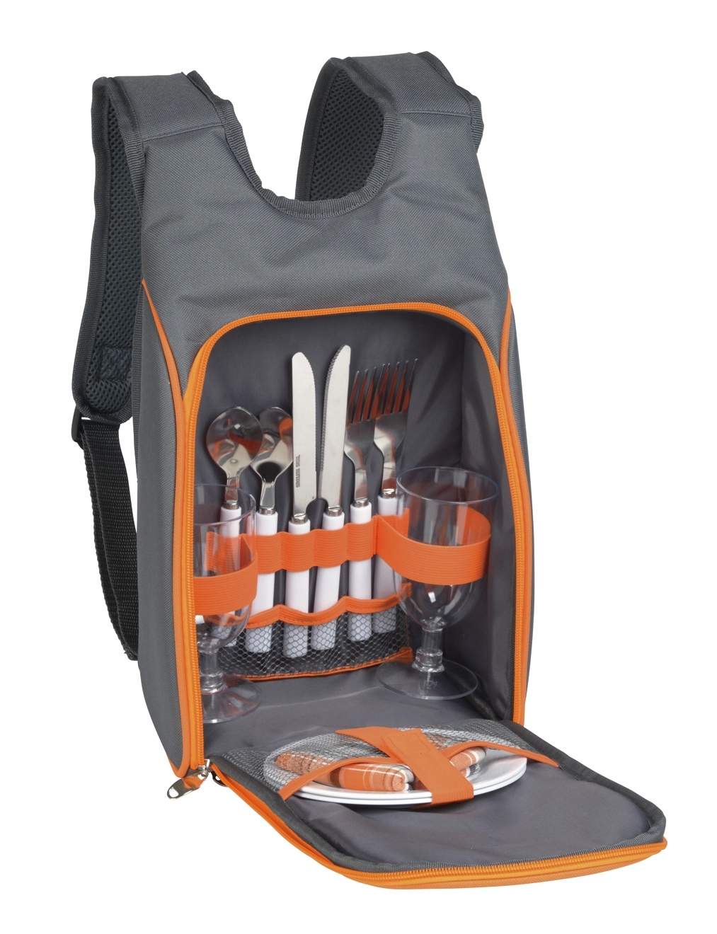 Plecak piknikowy SMART TRIP, pomarańczowy, szary 56-0604039