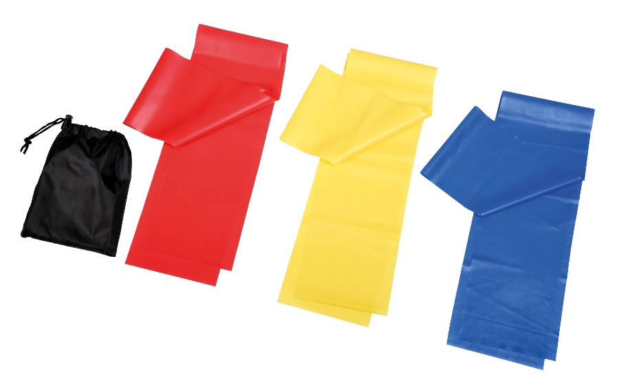 Zestaw gum oporowych GYM HERO, czarny, czerwony, niebieski, żółty 56-0605046