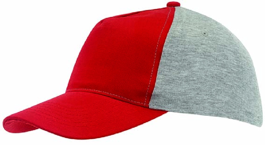 5 segmentowa czapka baseballowa UP TO DATE, czerwony, szary 56-0701601 czerwony