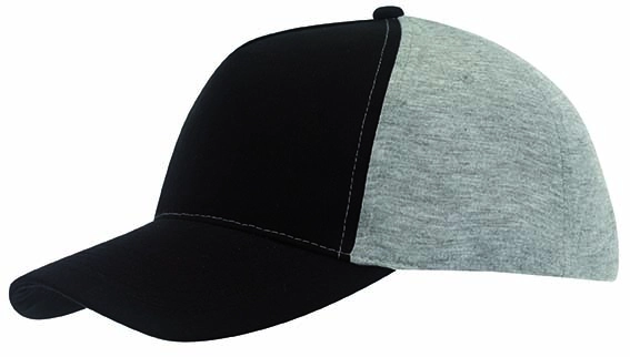 5 segmentowa czapka baseballowa UP TO DATE, czarny, szary 56-0701603 czarny