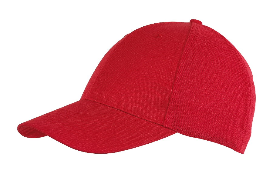 6 segmentowa czapka PITCHER, czerwony 56-0701703 czerwony