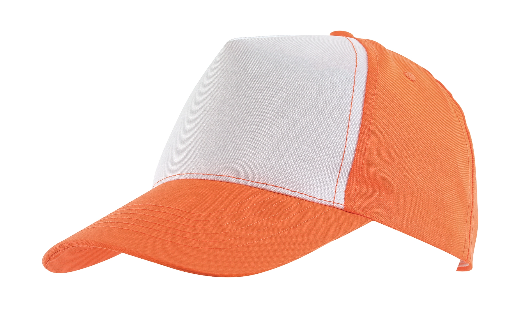 5 segmentowa czapka SHINY, biały, pomarańczowy 56-0701800 pomarańczowy