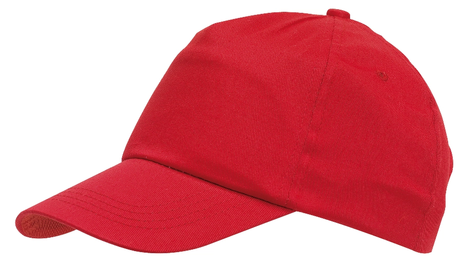 5-segmentowa czapka FAVOURITE, czerwony 56-0702052 czerwony