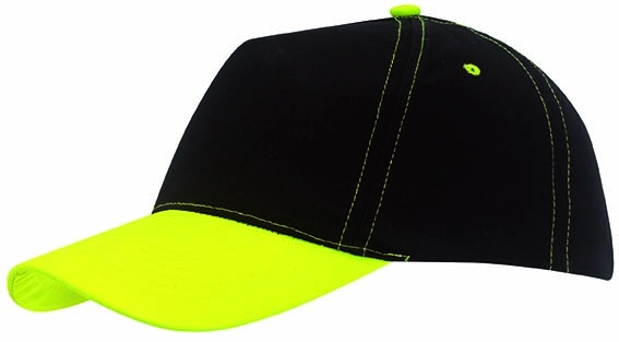 5 segmentowa czapka baseballowa SPORTSMAN, czarny, żółty 56-0702066 żółty
