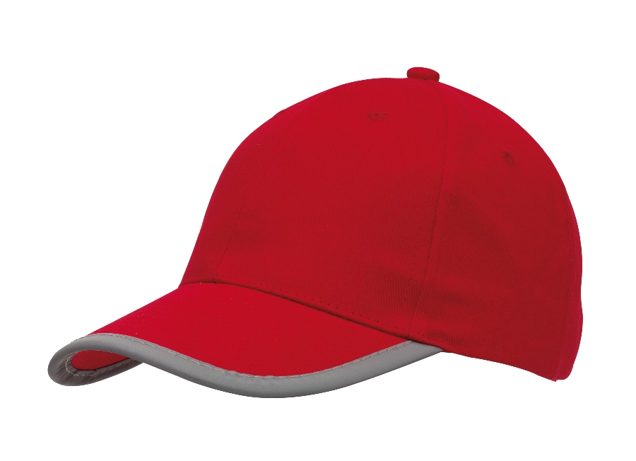 6-panelowa czapka DETECTION, czerwony 56-0702165 czerwony