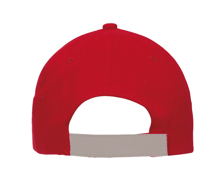 6-panelowa czapka DETECTION, czerwony 56-0702165 czerwony