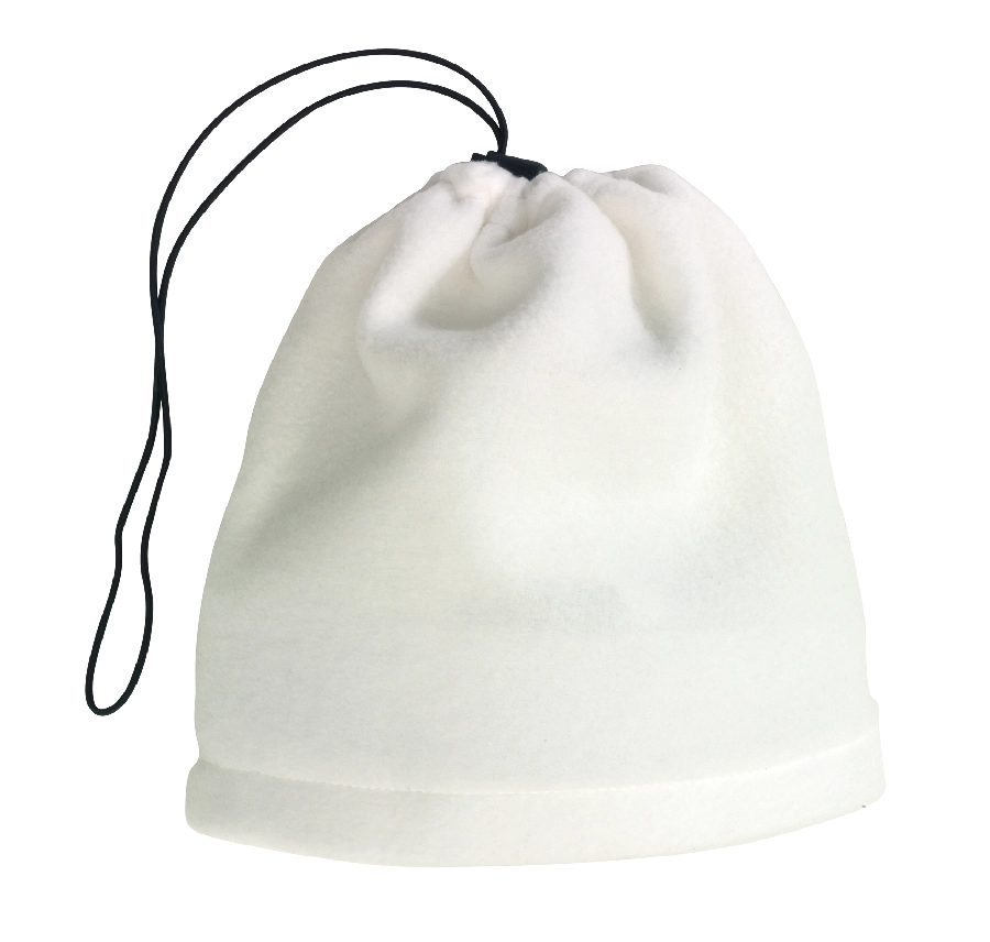 Polarowy szalik-czapka VARIOUS, biały 56-0702720 biały