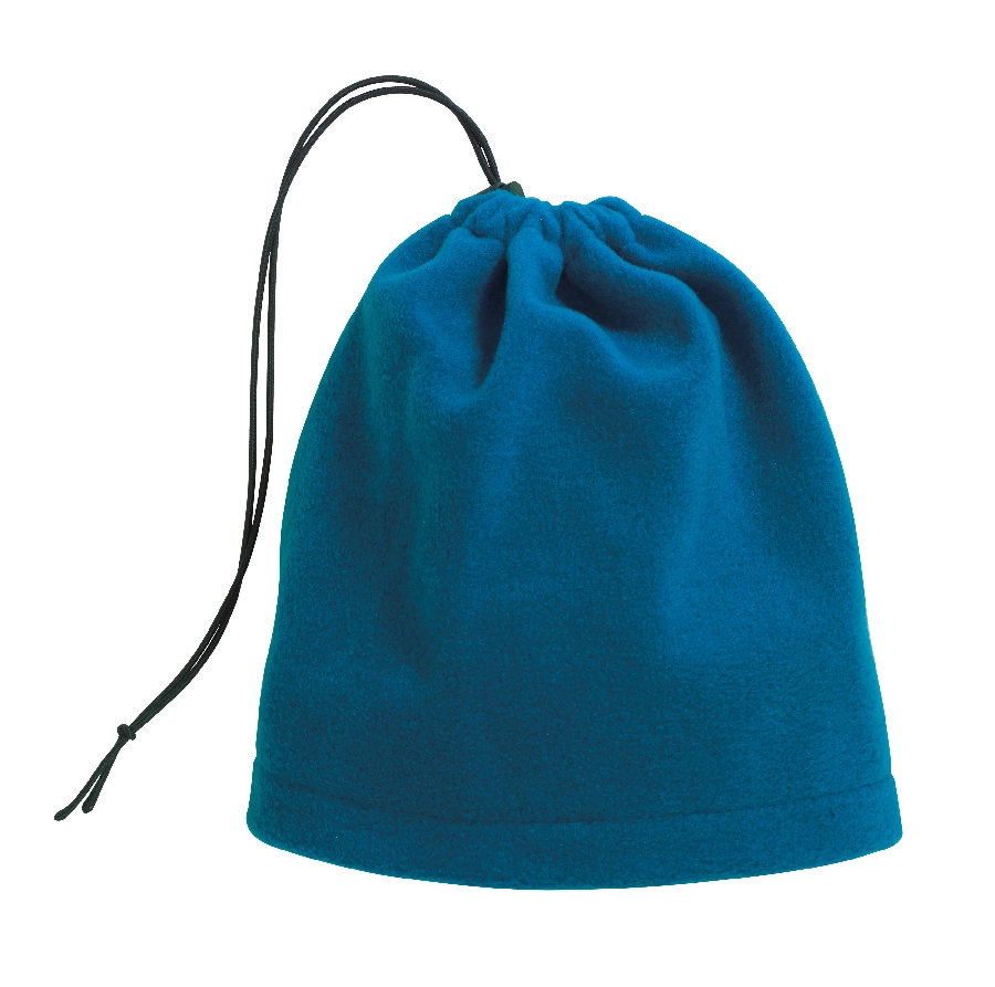 Polarowy szalik-czapka VARIOUS, niebieski 56-0702723 niebieski