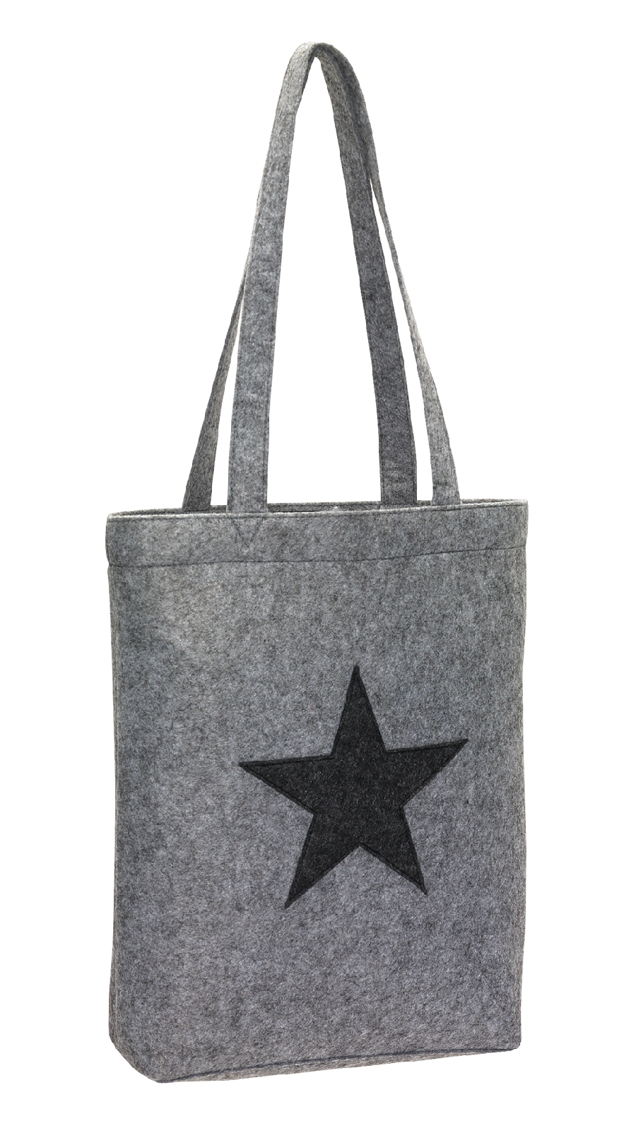 Filcowa torba na zakupy STAR DUST GO, szary 56-0820707 szary