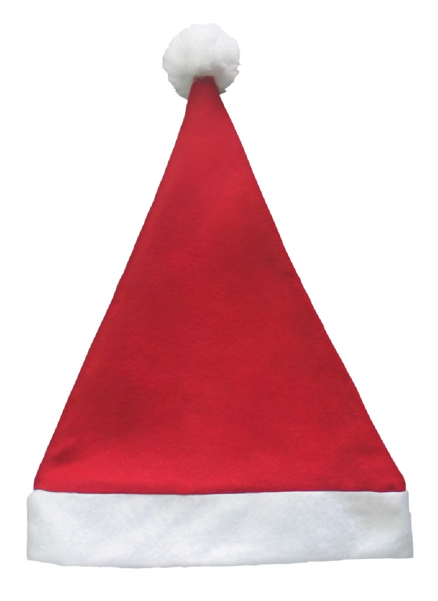 Filcowa czapka św. Mikołaja HAPPY HAT, biały, czerwony 56-0902218 biały