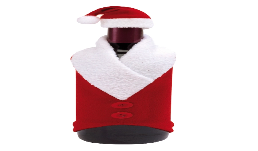 Mikołajowy pokrowiec na butelkę, GOOD LOOKING, biały/czerwony 56-0902231 biały