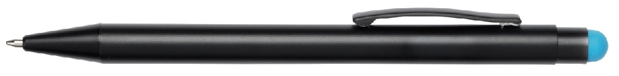 Długopis aluminiowy BLACK BEAUTY, czarny, jasnoniebieski 56-1101759