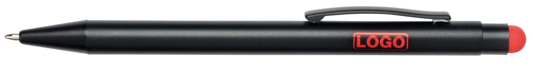 Długopis aluminiowy BLACK BEAUTY, czarny, czerwony 56-1101760