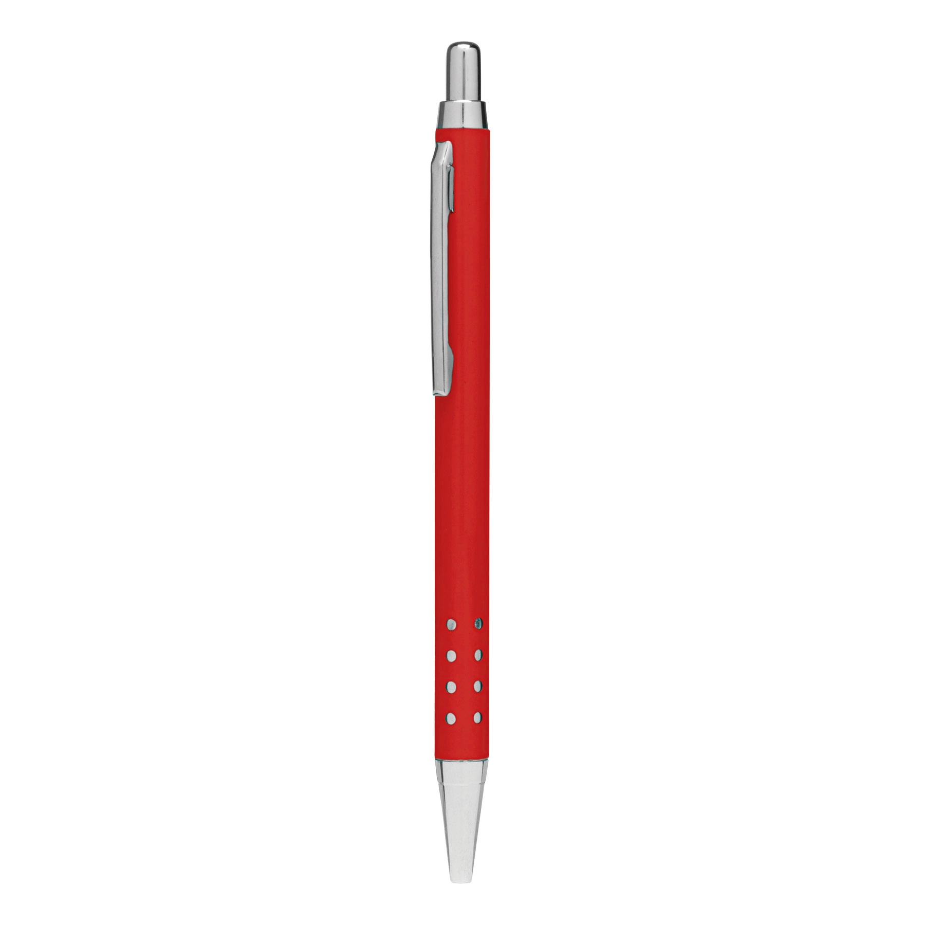 Mosiężny długopis BUDAPEST, czerwony błyszczący 56-1102185